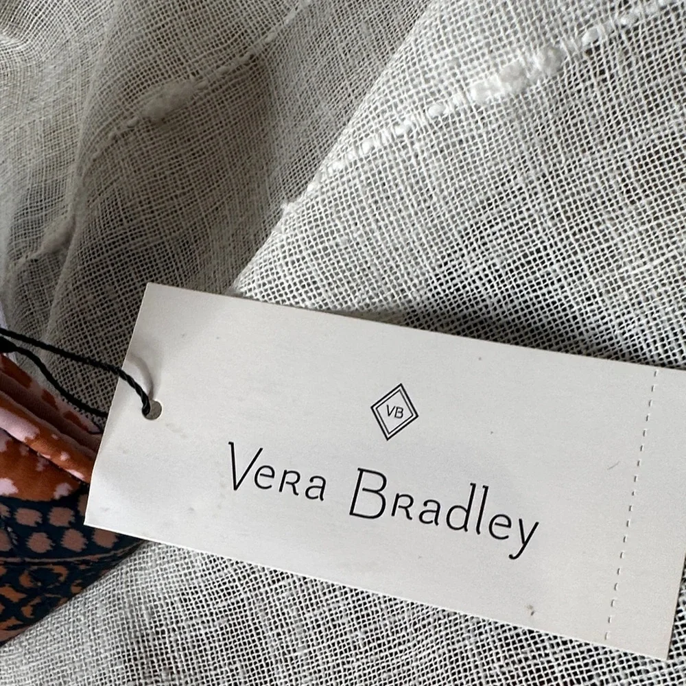 Vera Bradley Fern Paisley Design Ultralight RFID Mini Tri-Fold Wallet NWT